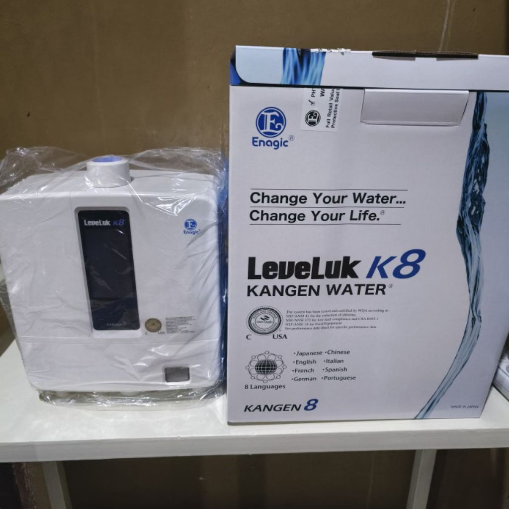 mesin kangen water leveluk K8 baru segel 8plat layar sentuh