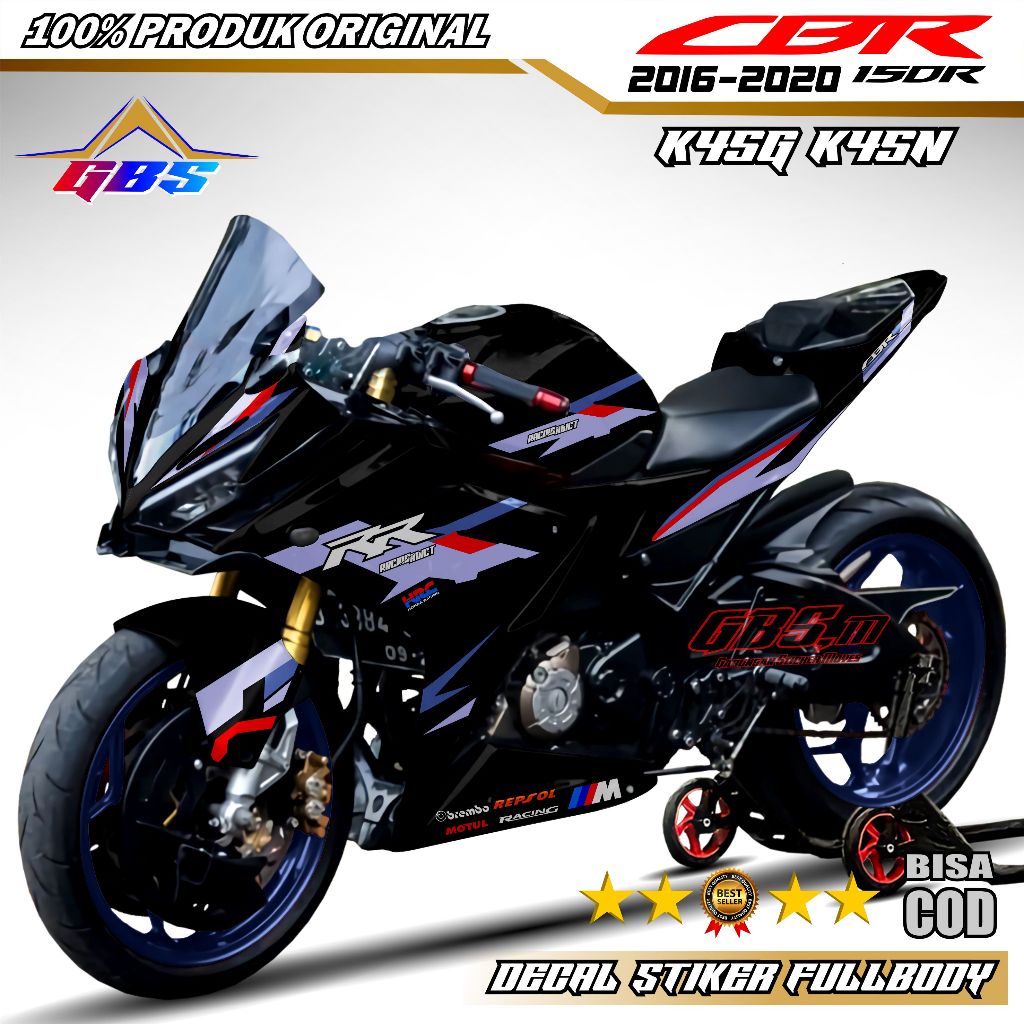 Decal Stiker CBR 150R K45G K45N Motif Bmw Recing - Stiker CBR 150R 2016 - 2020 Fullbody