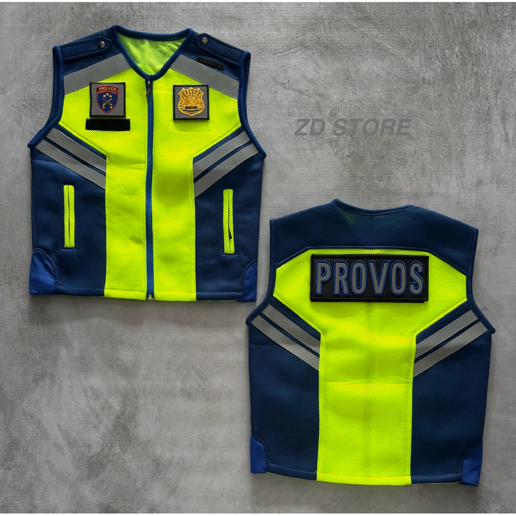 Rompi PROVOS POLRI Jaring Tebal/Rompi PROVOS BIRU