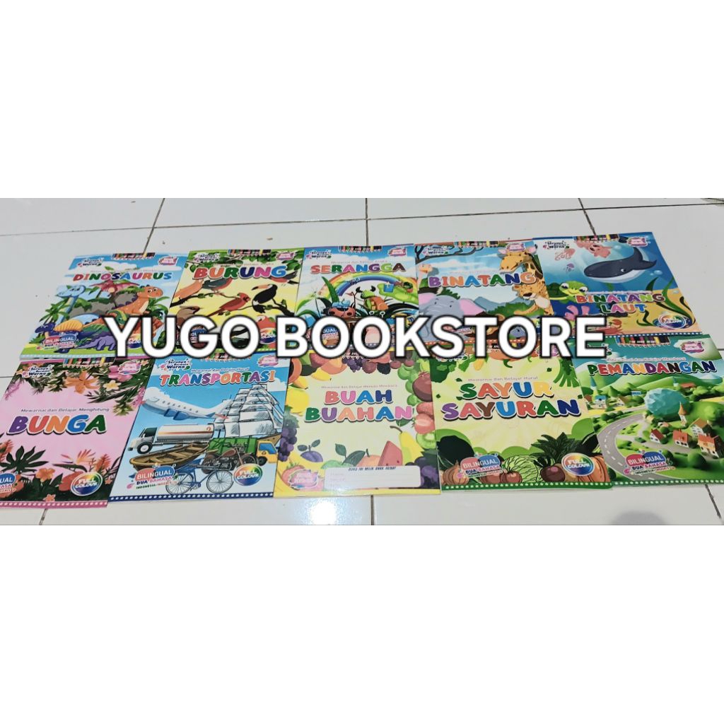 BUKU MEWARNAI DAN BELAJAR MEMBACA ORIGINAL FULL COLOUR (Tim Anak Hebat)