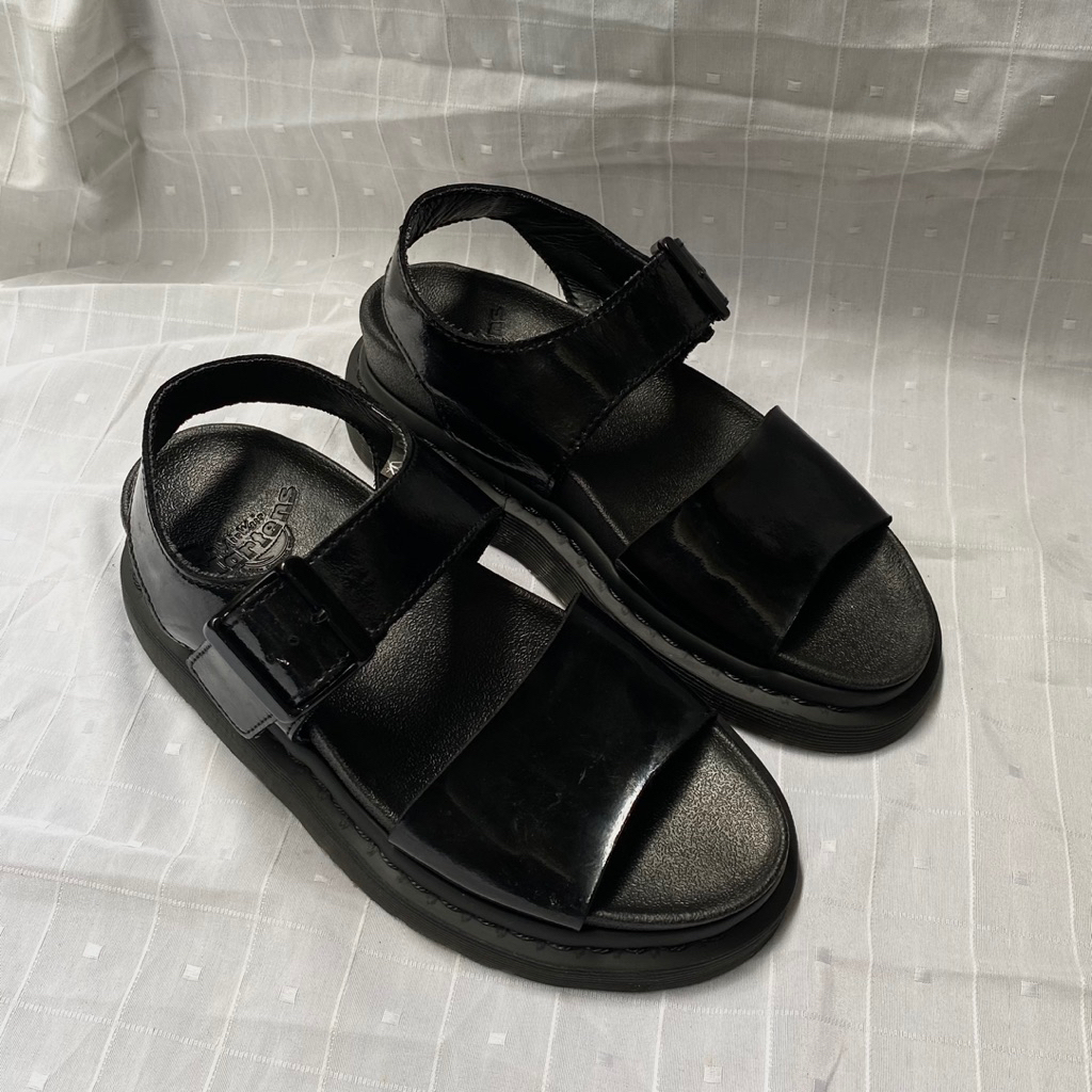 Dr. Martens Romi Sandals Black Leather scnd prlvd original women sandal docmart