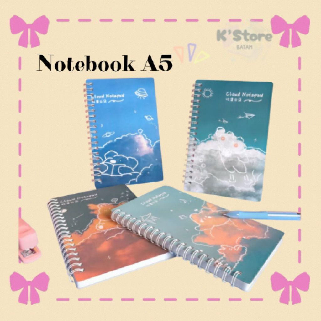 BATAM ~ Notebook A5 Buku Catatan/Buku Diary Motif Lucu Aesthetic Kertas Tebal