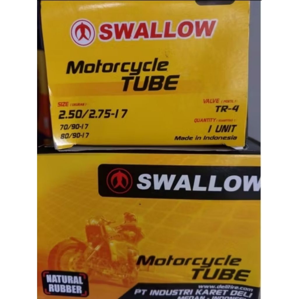 BAN DALAM DALEM MOTOR RING 17 250/275-17 MERK SWALOW SWALLOW
