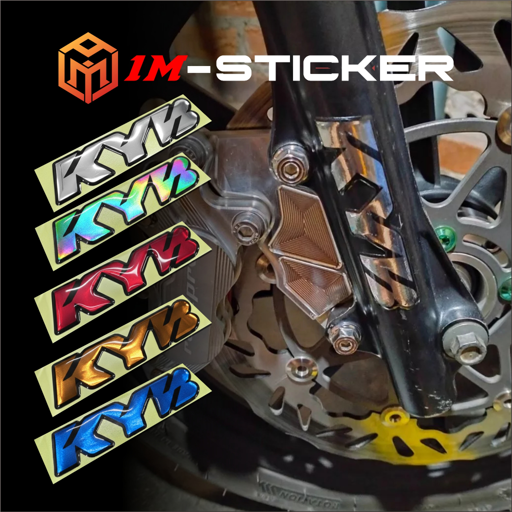 Emblem KYB Shock Depan Timbul Emblem Logo Kayaba Botem Sekok Knan Kiri