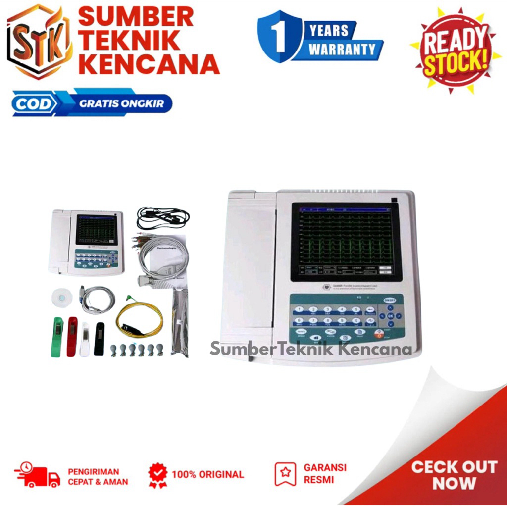 Digital 12-lead 12-channel Electrocardiograph ECG/EKG CONTEC ECG1200G