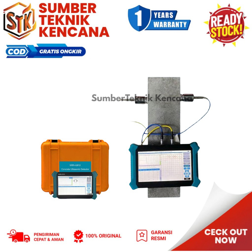 Ultrasonic Pulse Velocity UPV Tester Concrete Structure Compressive Strength Crack IWIN U910 Depth D