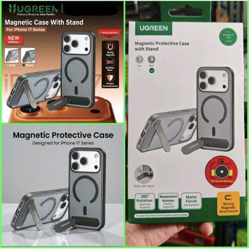 Ugreen Magnetic Case iPhone 17 Pro Max series with Kickstand Magsafe Ring 85525 ip17 95198 ip17pro 9