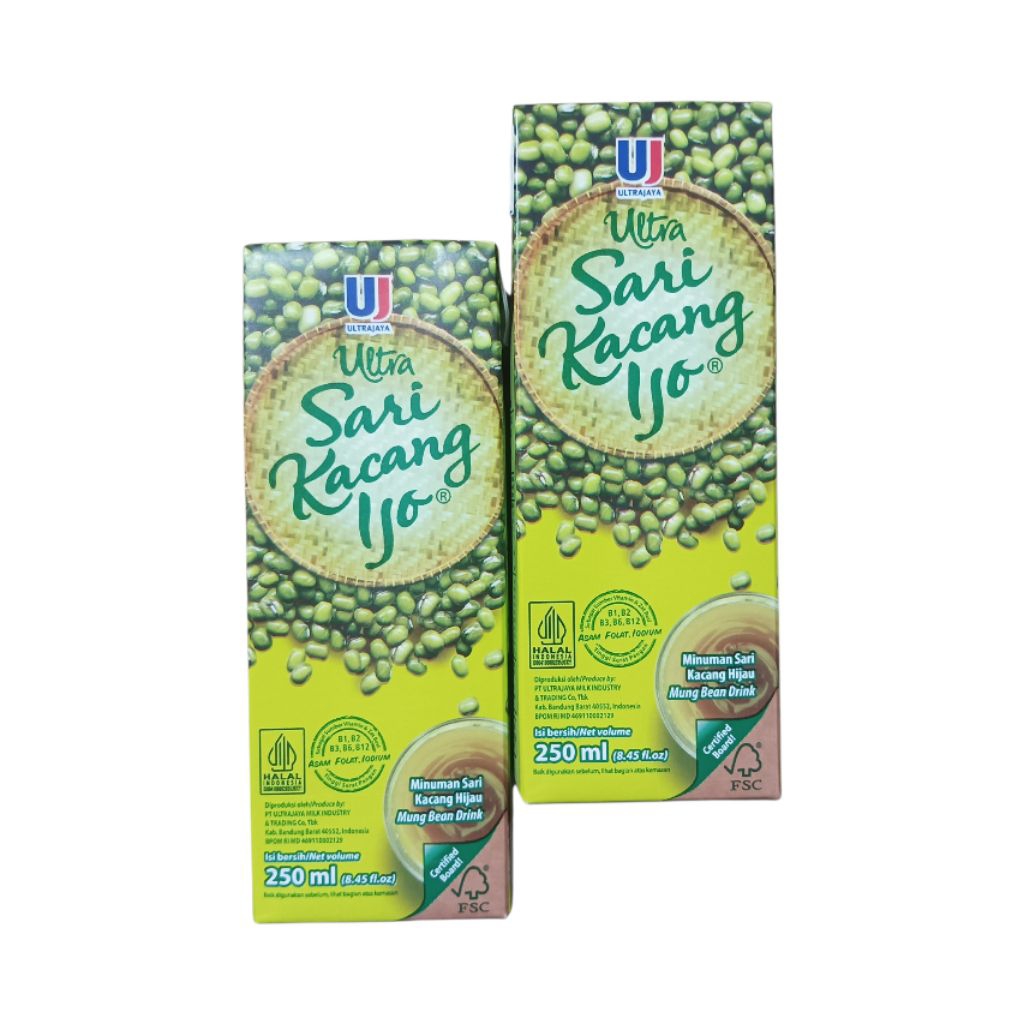 Ultra Sari Kacang Ijo 1Dus Isi 24pcs x 250ml | ULTRA SARI KACANG IJO 1DUS ISI 24PCS X 250ML