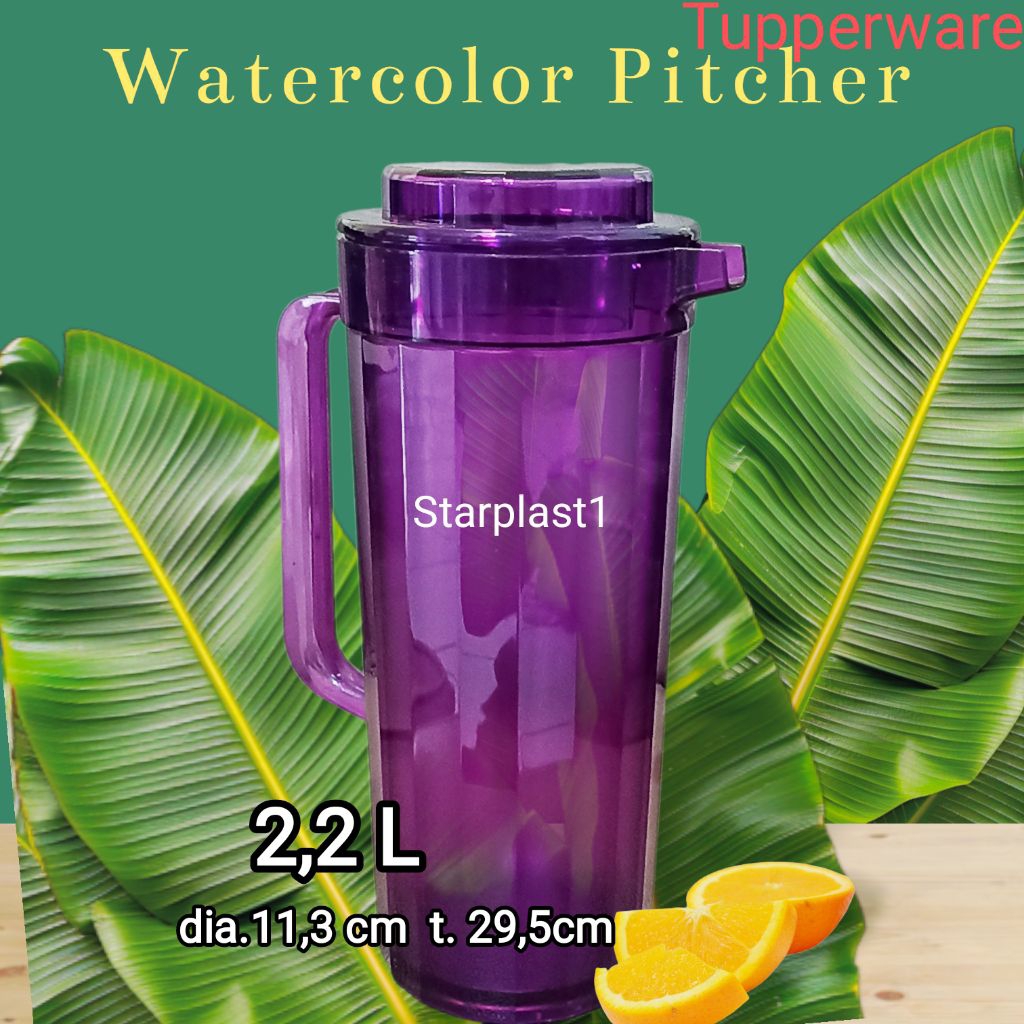 Watercolor Pitcher 2 L Tupperware | Warna Ungu