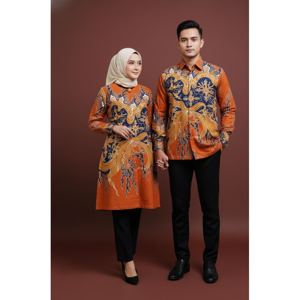 Batik Cantik - ANJANI | BATIK COUPLE MODERN COLET SOLO FULL PURING/Batik seragam kantoran premium/tu