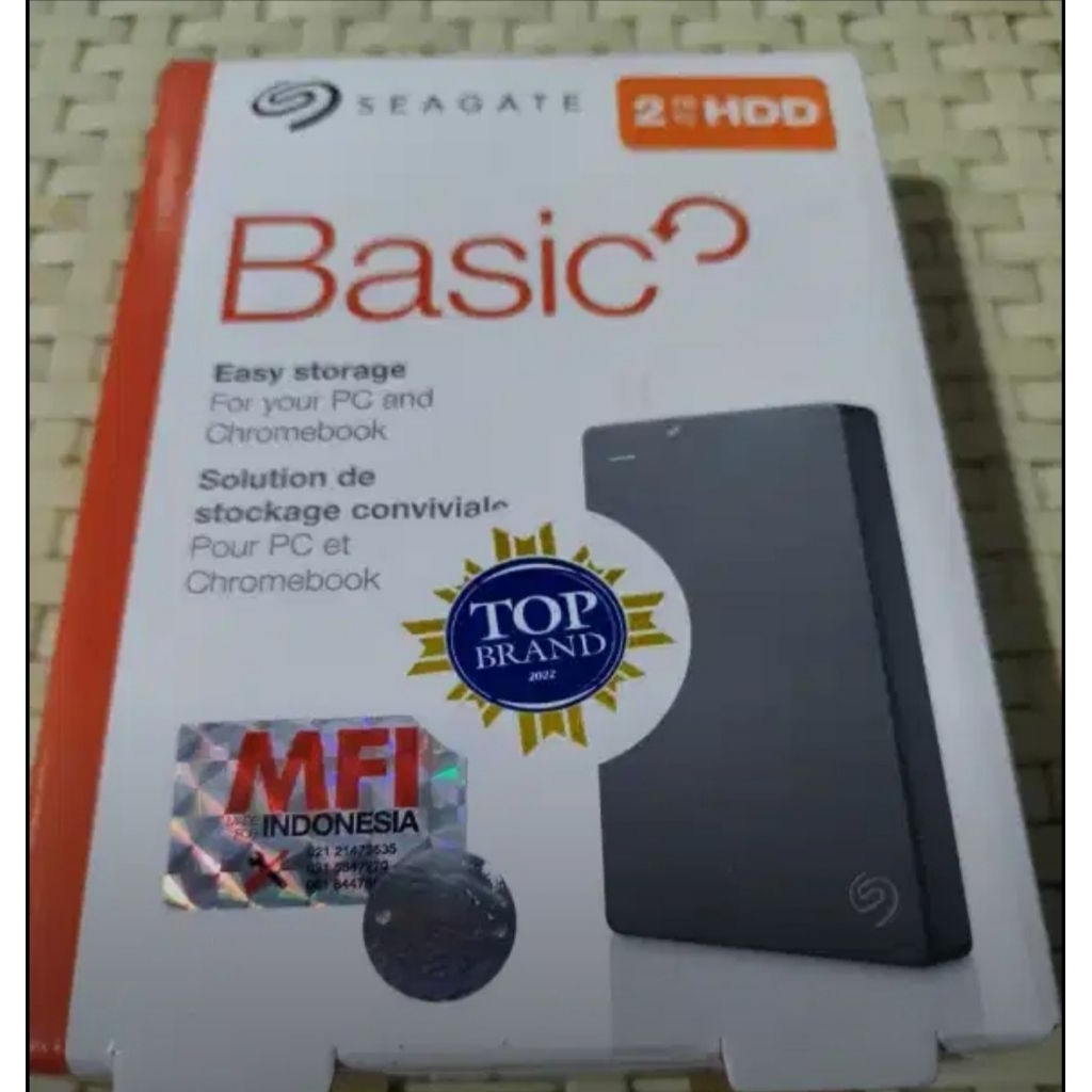 HARDISK EXTERNAL SEAGATE BASIC 2TB