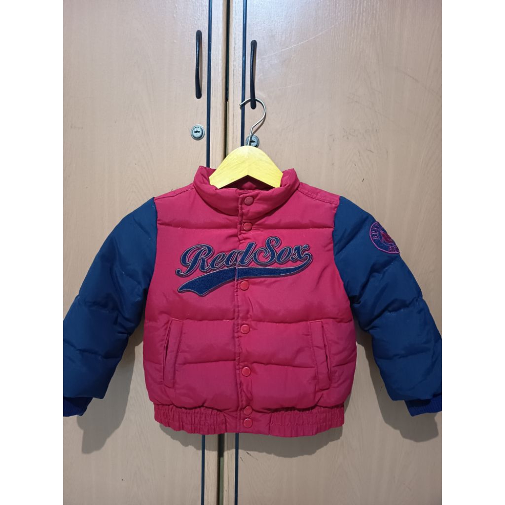 JAKET VARSITY BULANG MLB REDSOX KIDS
