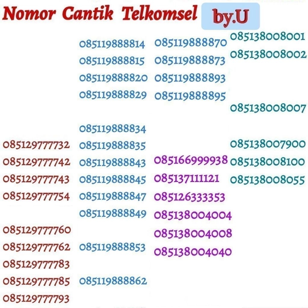 Kartu Perdana Cantik By.U B