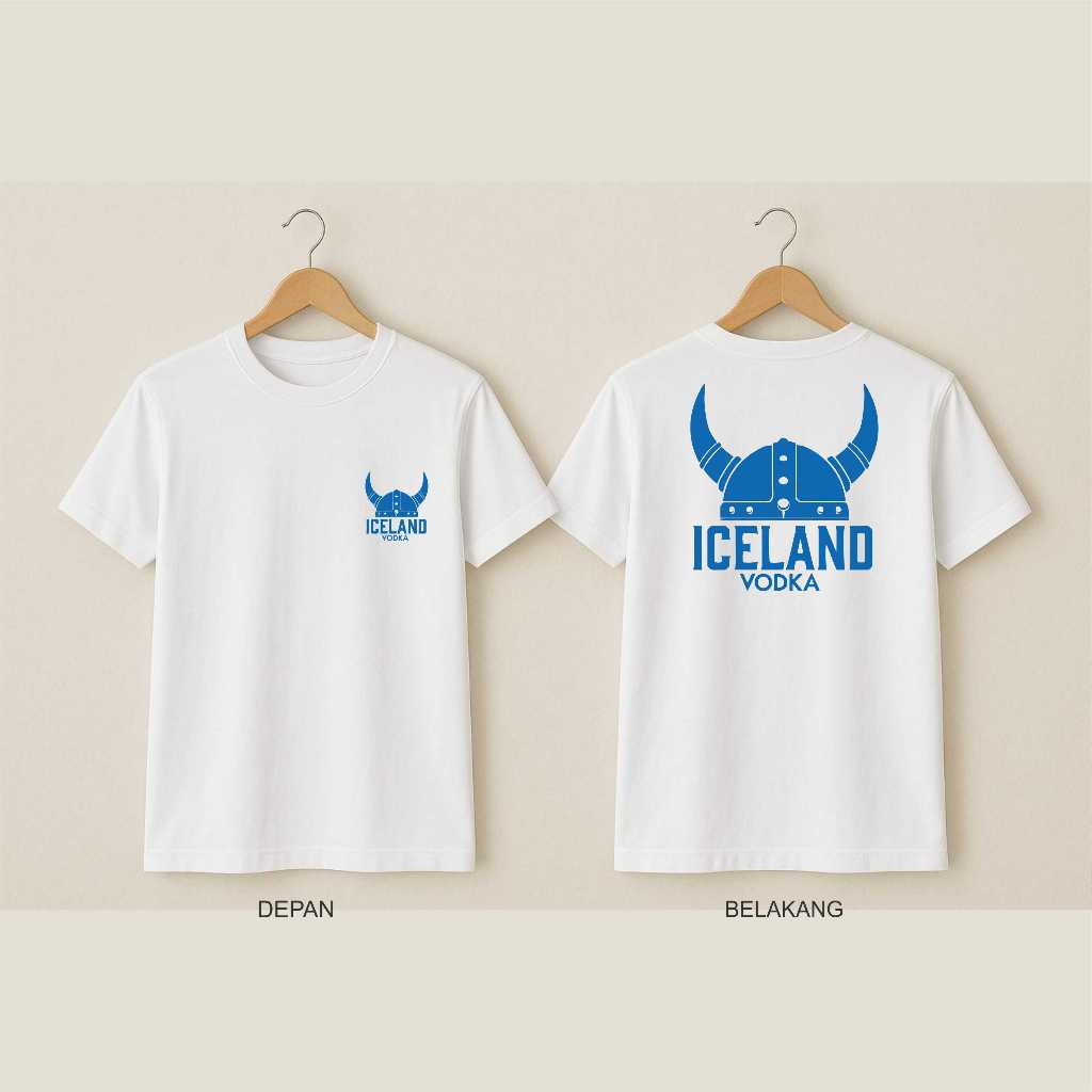 kaos atasan dewasa iceland vodka / kaos oblong pria dan wanita / kaos distro termurah