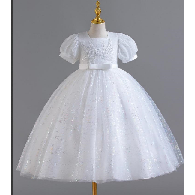 MSS-2025-Gaun  natal anak dress natal anak baju natal anak gaun kembang anak gaun mewah gaun payet d