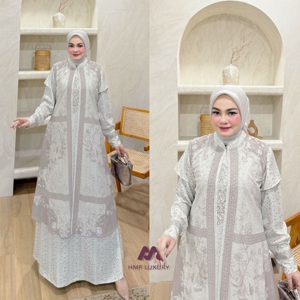 Gamis Sesha Dress 2in1 ori HMF Luxury