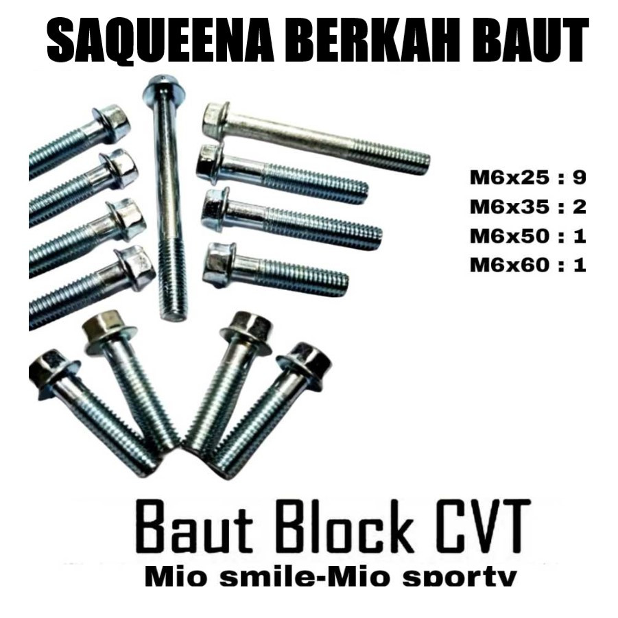 BAUT BLOCK CVT/BLOCK MESIN SET ( MIO SMILE,,MIO SPORTY )