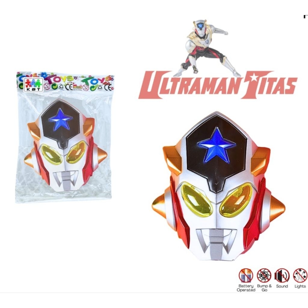 Mainan Topeng Superhero Topeng Ultraman Titas, Ultraman Blazar, Ultraman Zero