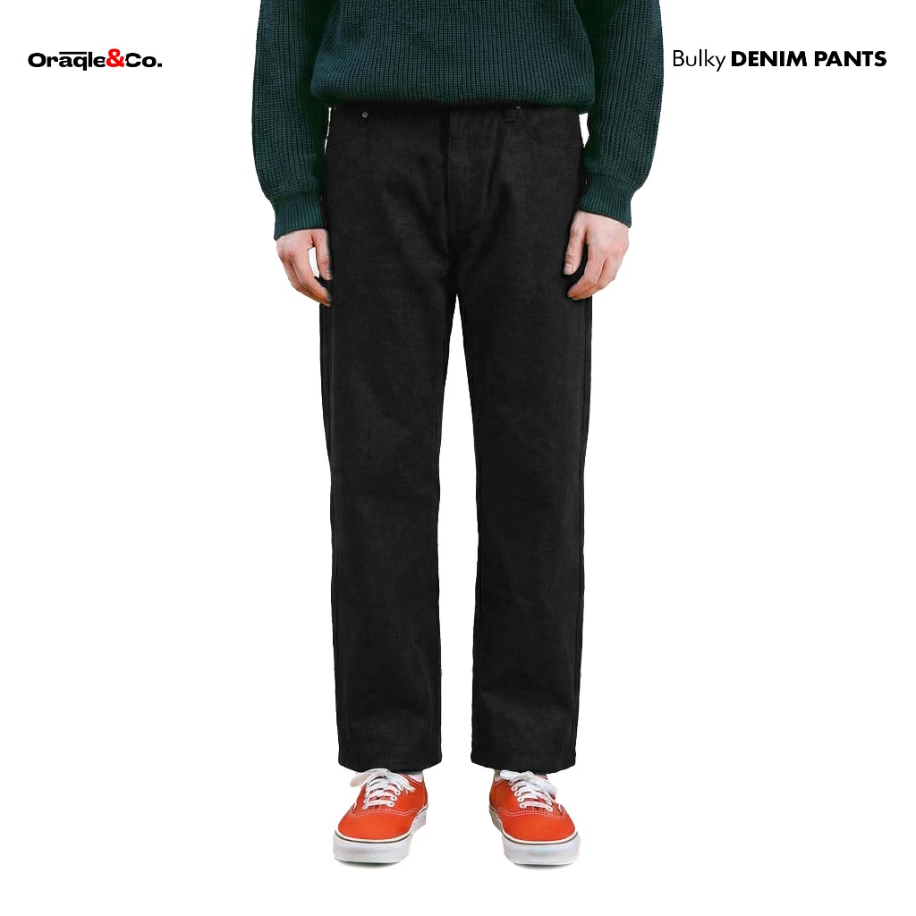 ORAQLE Celana Jeans Denim BULKY DENIM BLACK