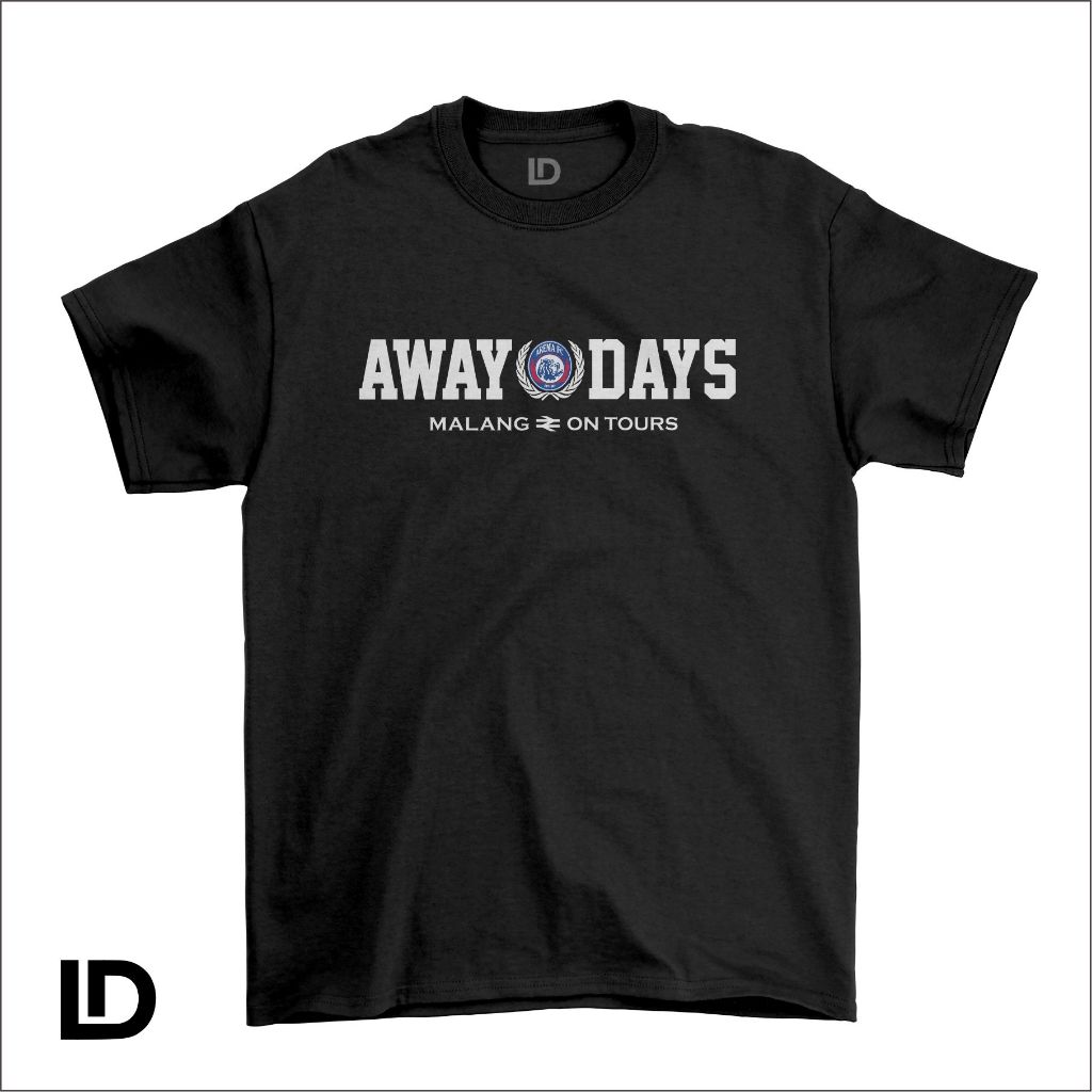 Kaos Distro Arema Malang Awaydays Premium Cotton Combed 24s