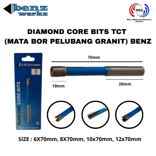 MBS - Mata bor granit dan keramik BENZ Diamond Core Bit TCT Mata Bor Granit Keramik Marmer Marble