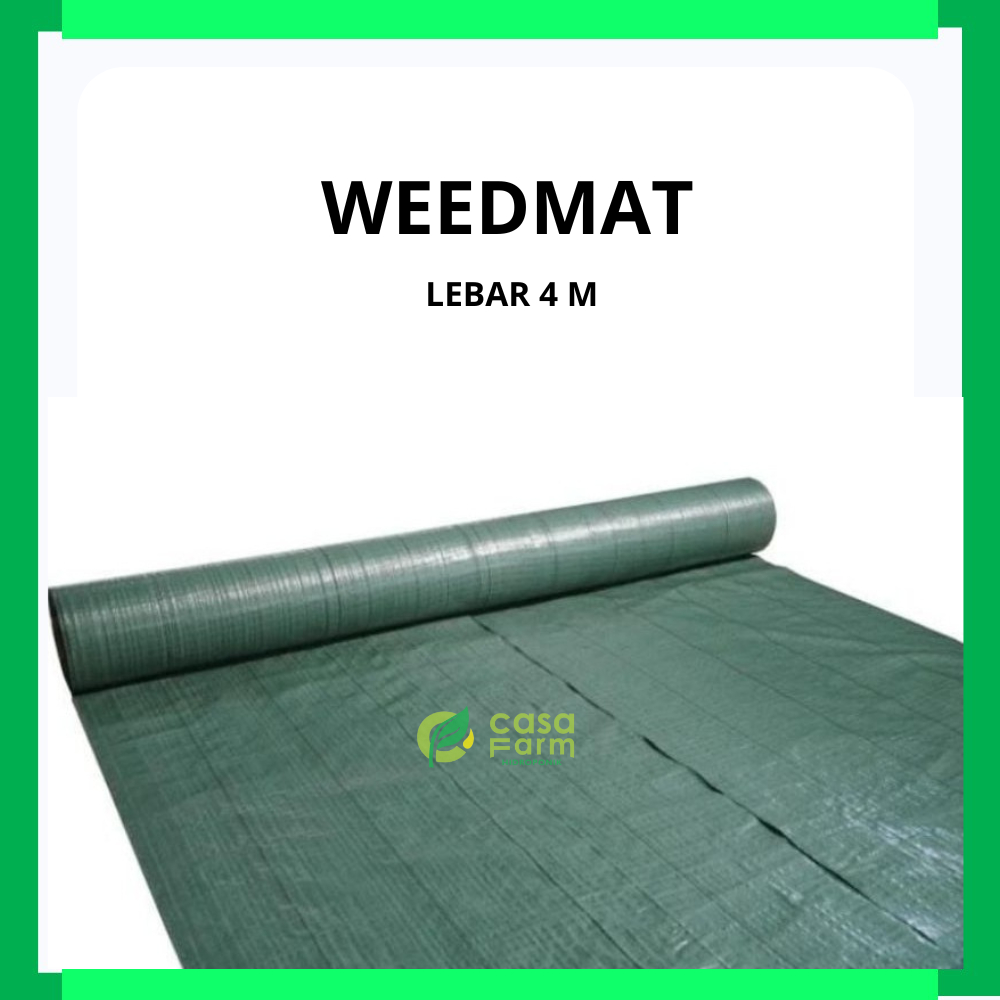 Weedmat Mulsa Terpal Karpet Green House Lebar 4 meter - Hijau