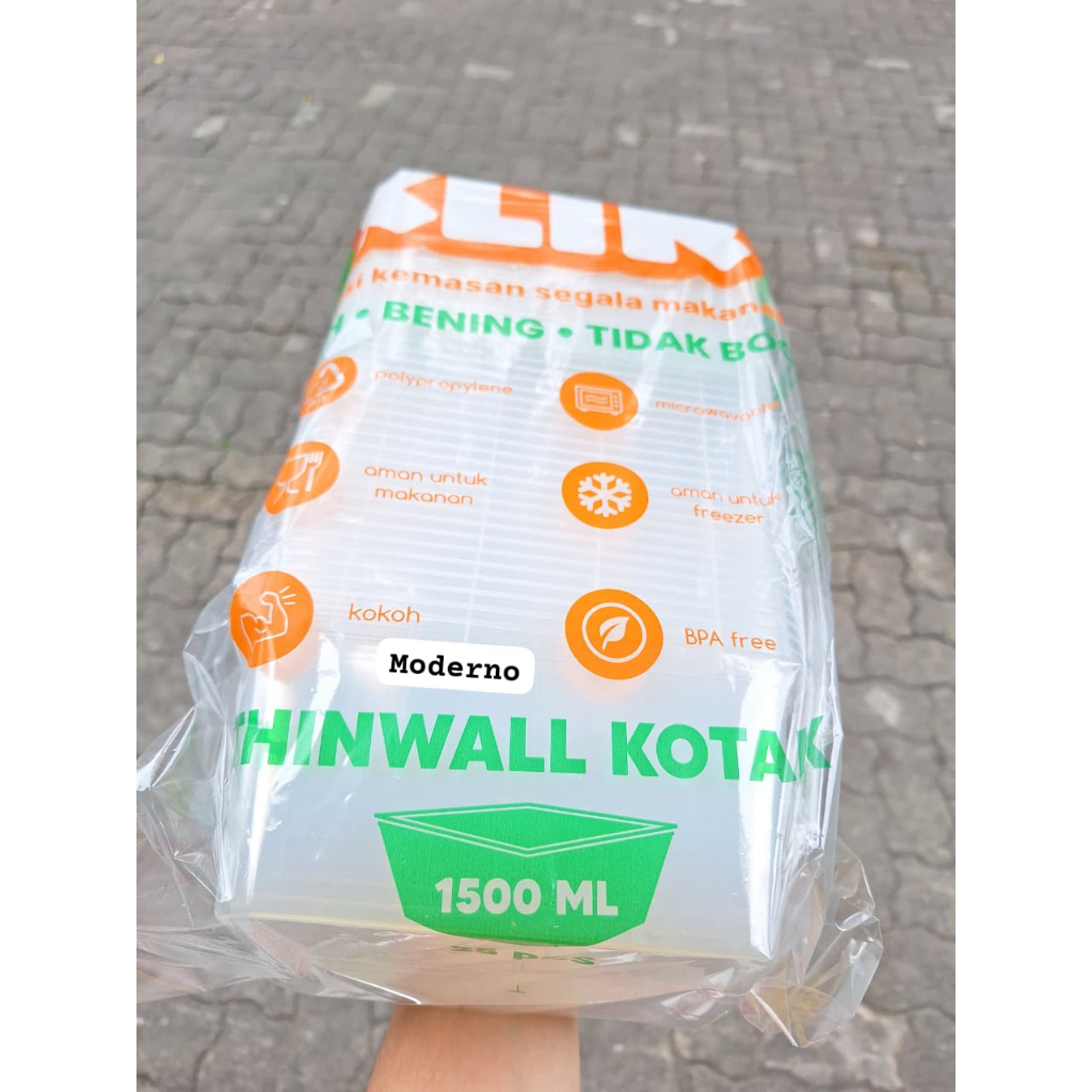 KLIR Thinwall kotak 1500ml - KLIR Thinwall Square 1500ml