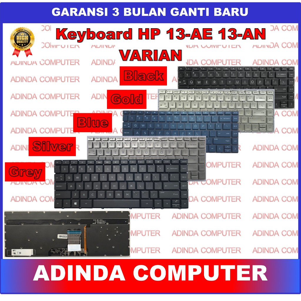 Keyboard HP Pavilion 13-AN 13AN 13-AN0030WM 13-AN0031WM 13-AN1033TU Silver Baclight Backlite