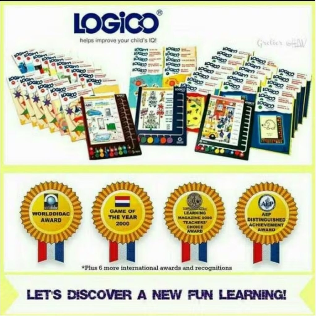 3 SET LOGICO PRIMO , PICCOLO , MAXIMO Asli dari GROLIER