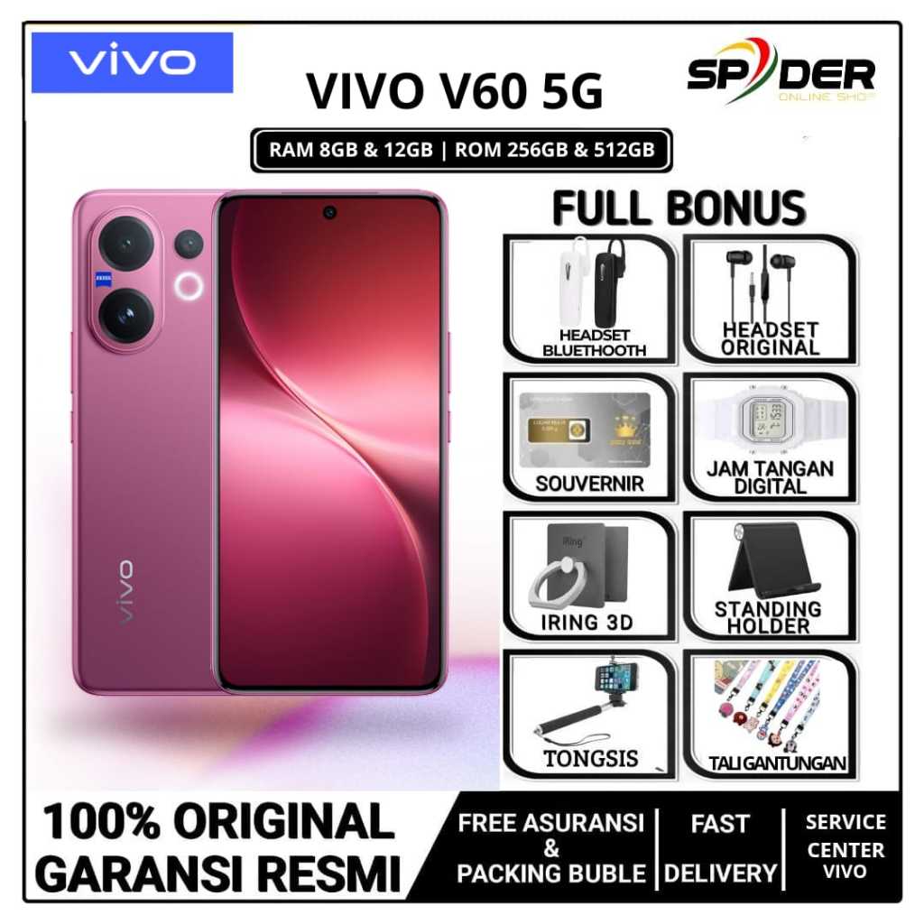 VIVO V60 5G & VIVO V50 5G NFC RAM 8GB & 12GB / ROM 256GB 512GB ( 10x Zoom Telephoto, ZEISS Multifoca
