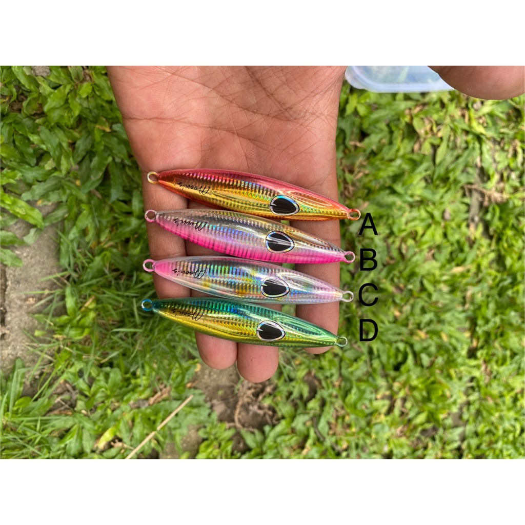 metal jig 60 gram  GID biru tosca copy volante