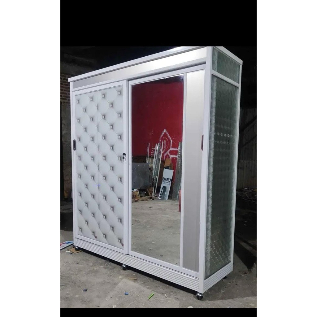 Lemari pakaian Almunium uk170x55x195