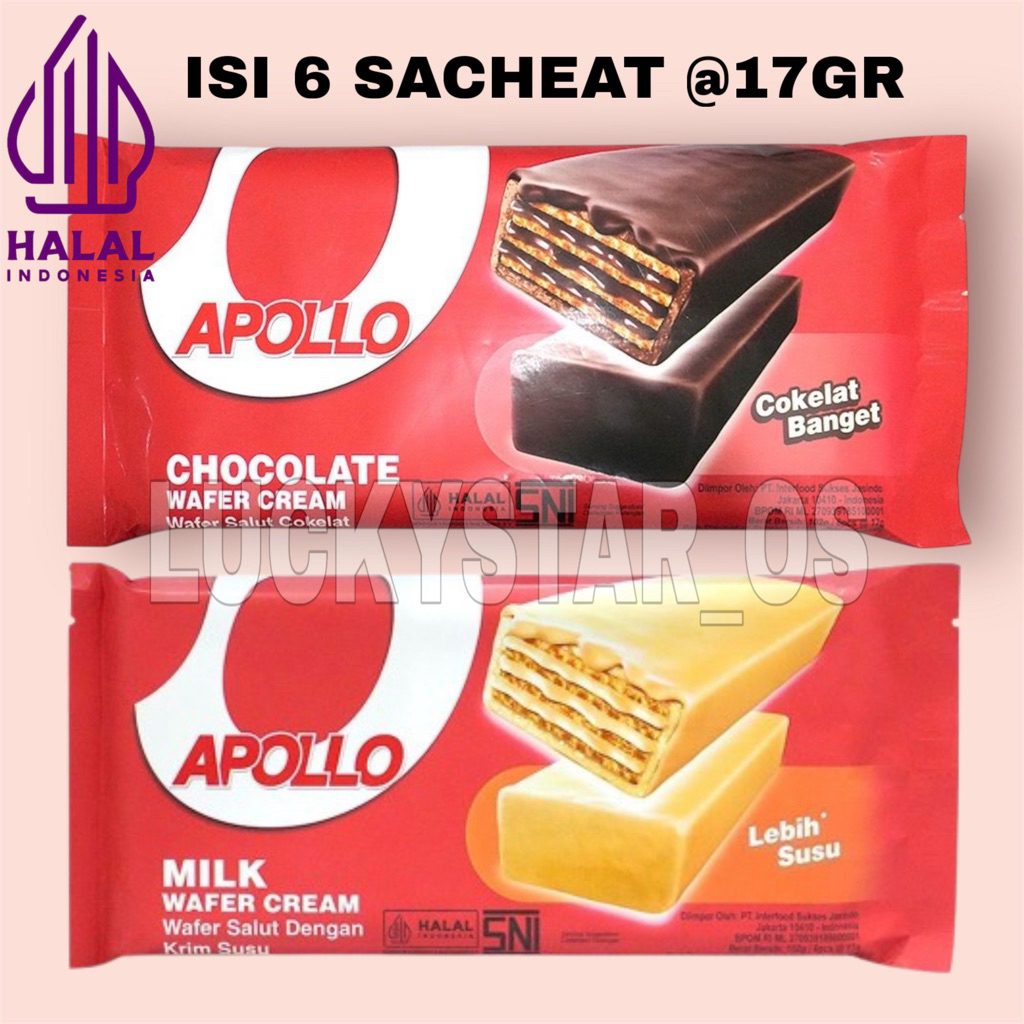 APOLLO WAFER 102 GR / WAFER COKLAT / SUSU APOLLO MURAH