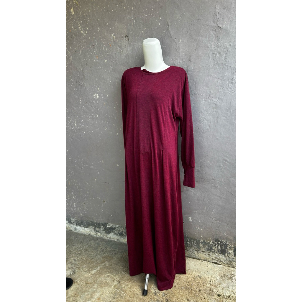 Gamis wanita merah maroon prelov