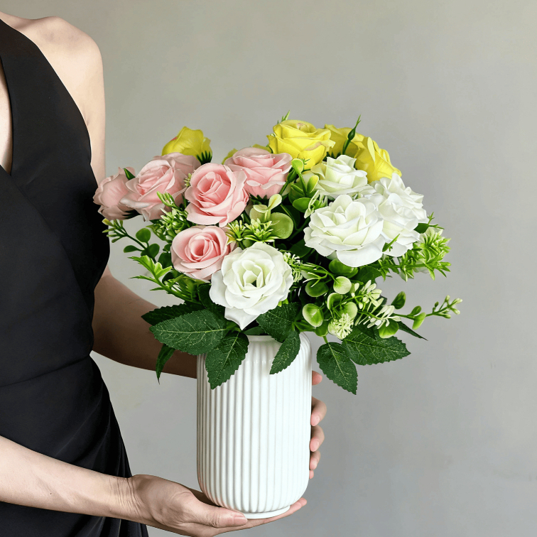 Bouquet Rose Artificial – Bunga Hias Palsu Untuk Dekor Kamar, Meja, Pelaminan, Buket Bunga & Pesta