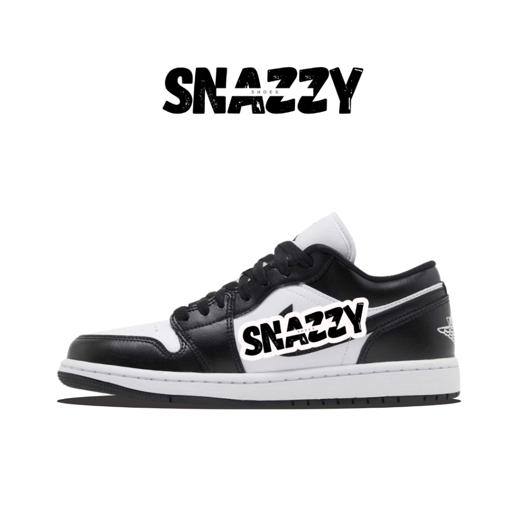 Sepatu Sneakers Pria Wanita AJ 1 Low SE Homage Black White