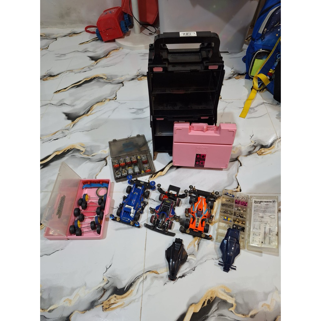 Pitbox tamiya, side damper dan STO