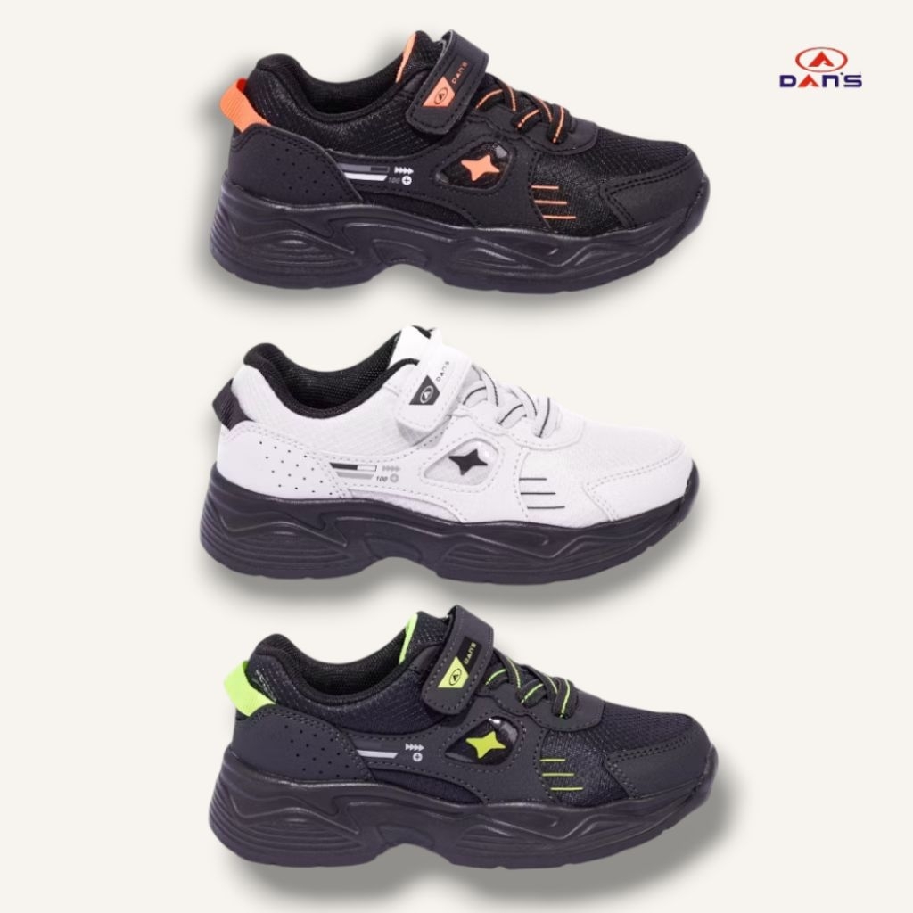DANS VIREON Sepatu Sneakers Anak Laki-laki (SD) Stylish & Sporty Berkualitas Original