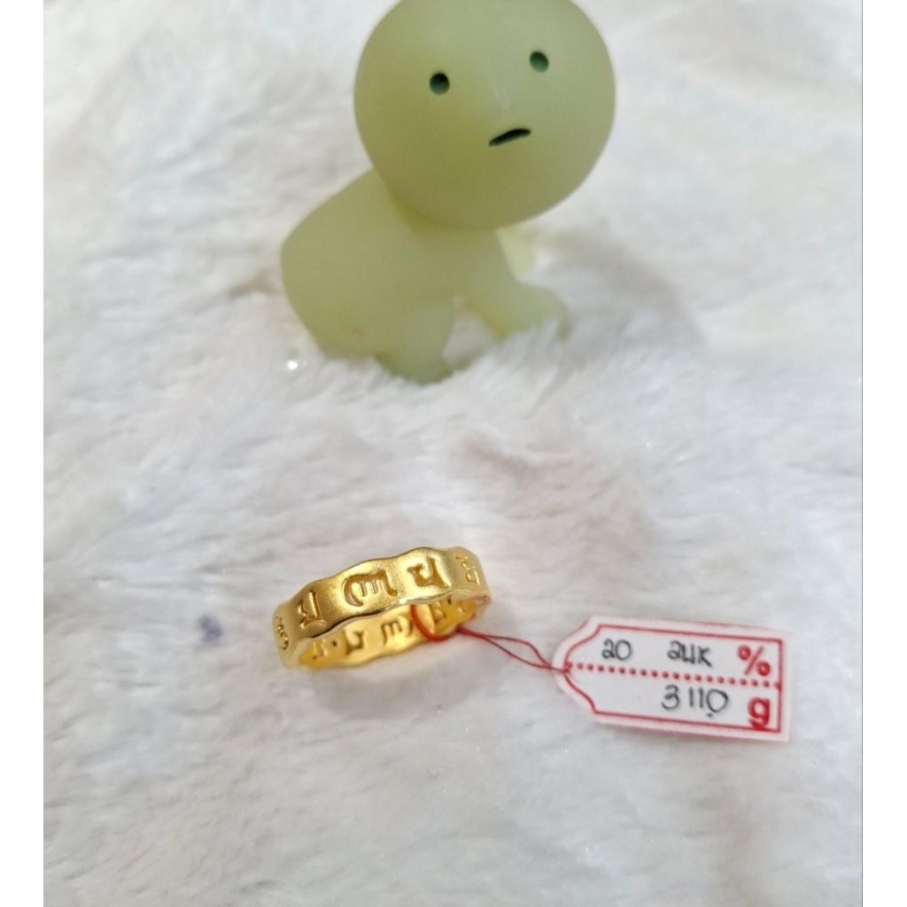 Cincin emas 24k mantra budha
