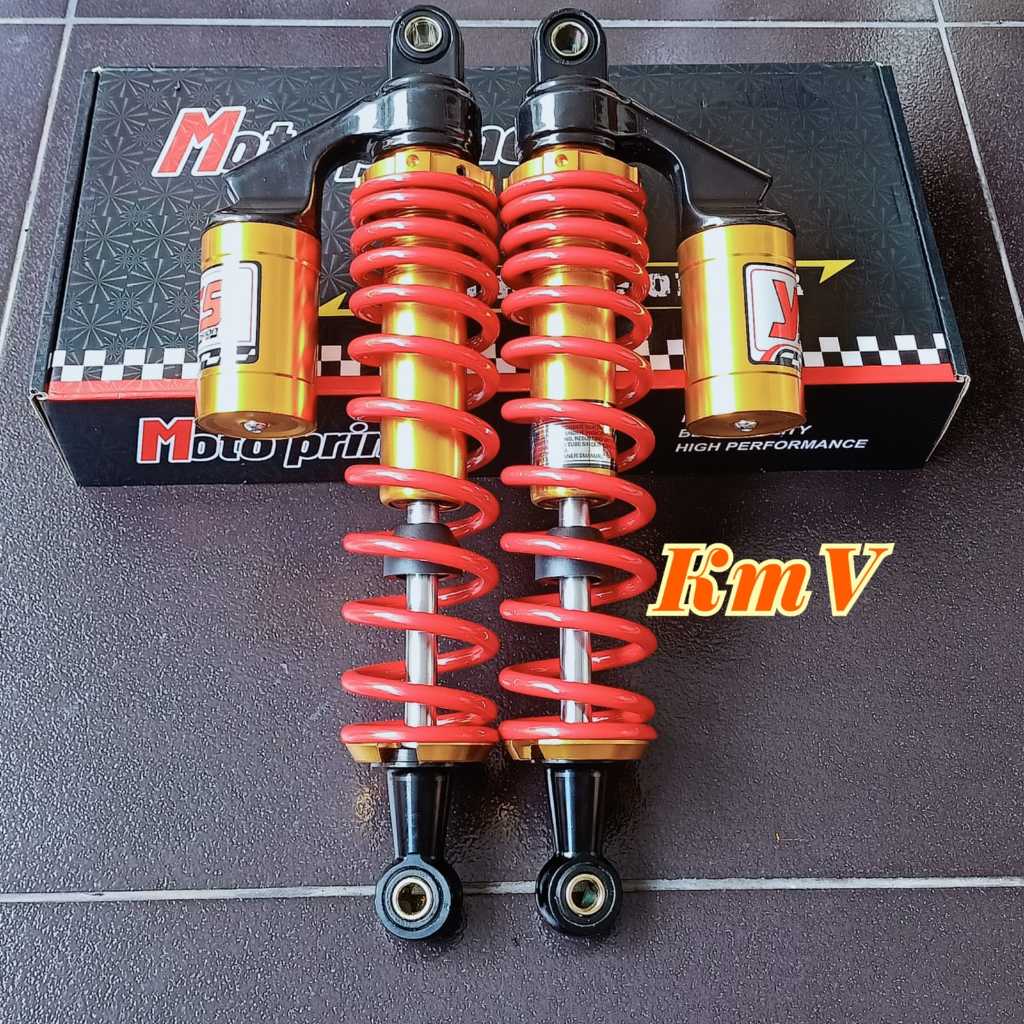 SHOCK BELAKANG TABUNG COPY YSS 340MM MOTOR SUPRA KHARISMA REVO BLADE RX KING LEGENDA - MERAH