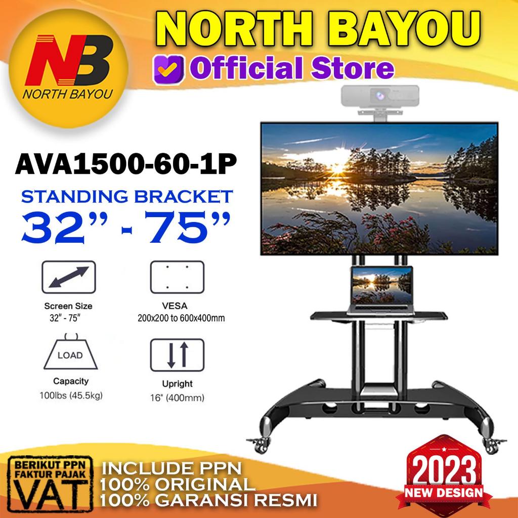 Bracket Standing Mobile TV (32"-75") North Bayou NBI-AVA1500-60-1P Braket TV Layar VESA LED LCD Moni
