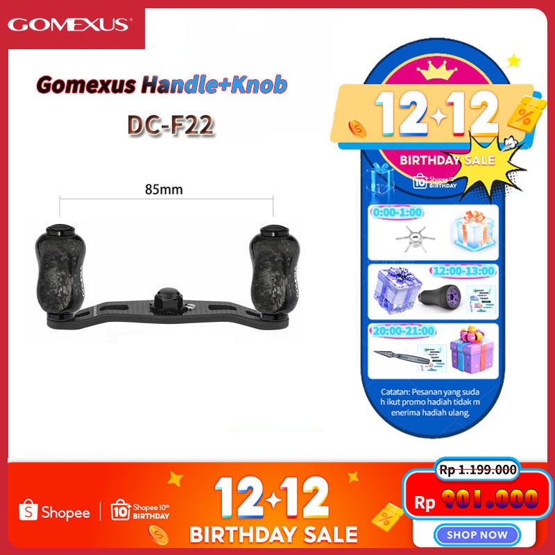 Gomexus DC-F22 Twin Handle Reel Karbon fiber Berlaku untuk Shimano Daiwa  BC universal untuk kiri da