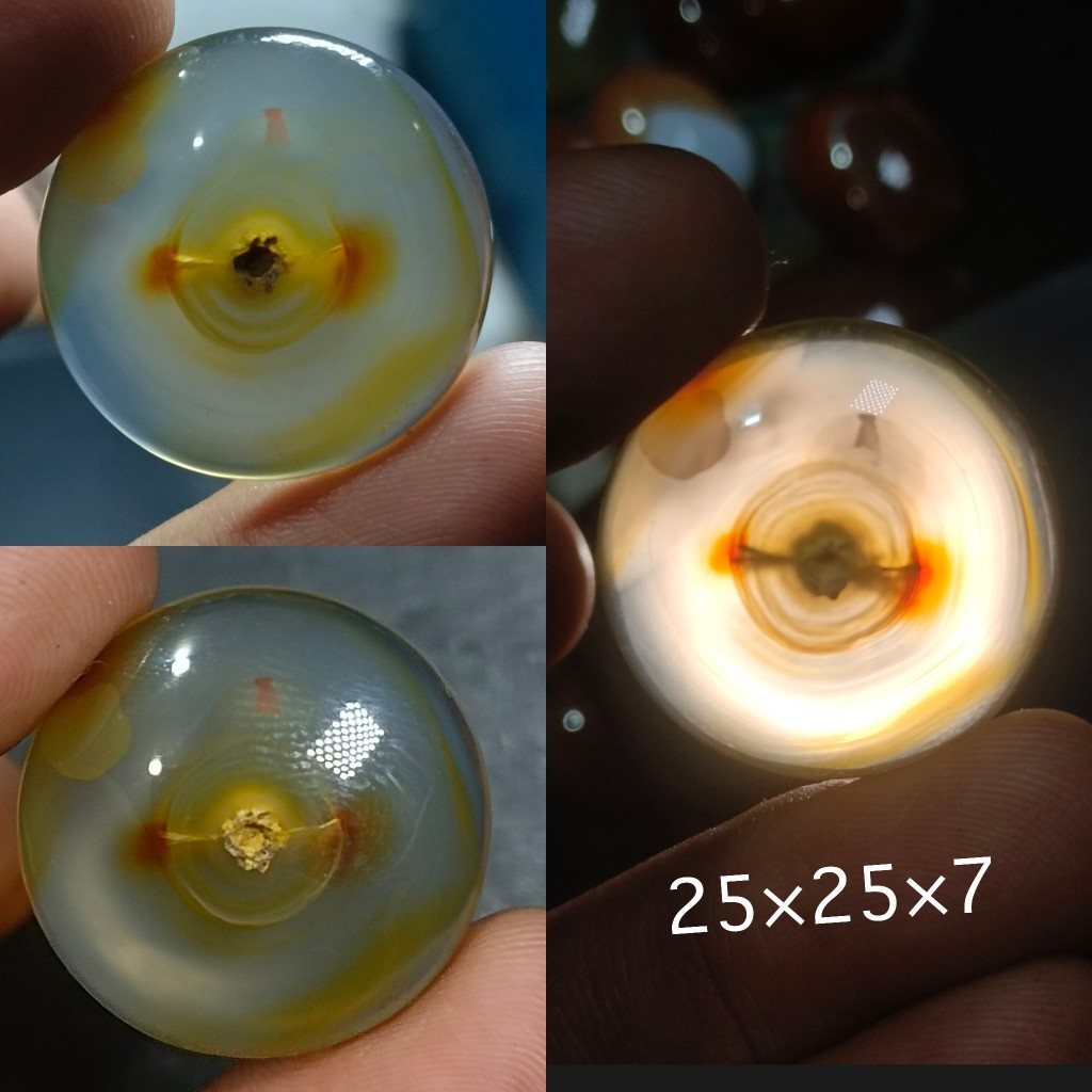 Batu Akik Natural Motif Gambar Mata Dewa Puser Bumi Unik Antik 27