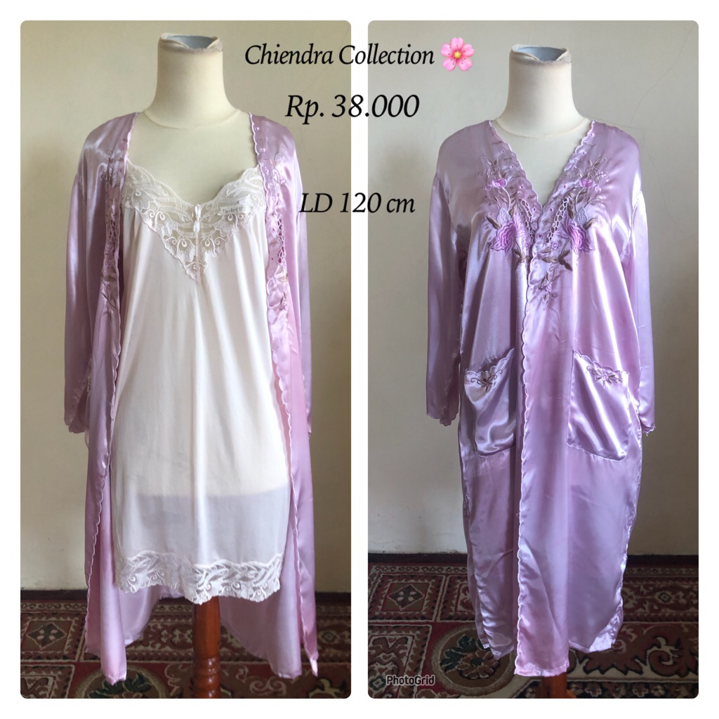 Set Lingerie Kimono Satin