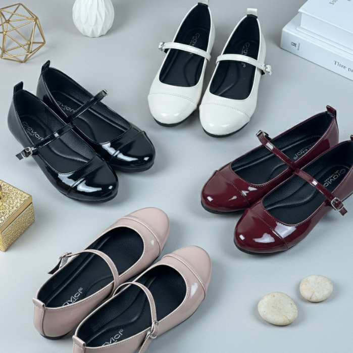 GRAVICI - Flat Shoes KD-02 Sepatu Kerja Wanita - Slip-On Perempuan - Bahan Premium