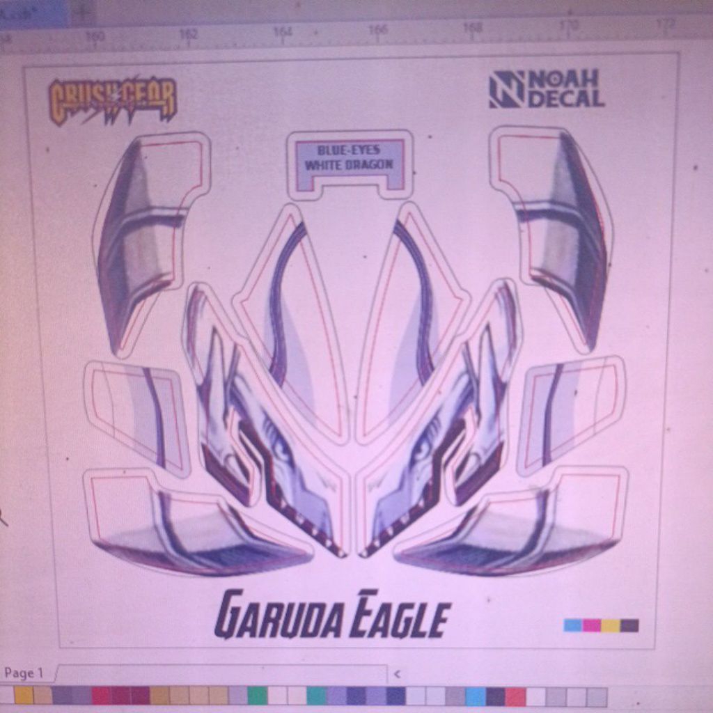 Decal Garuda Eagle Blue-Eyes Vinyl