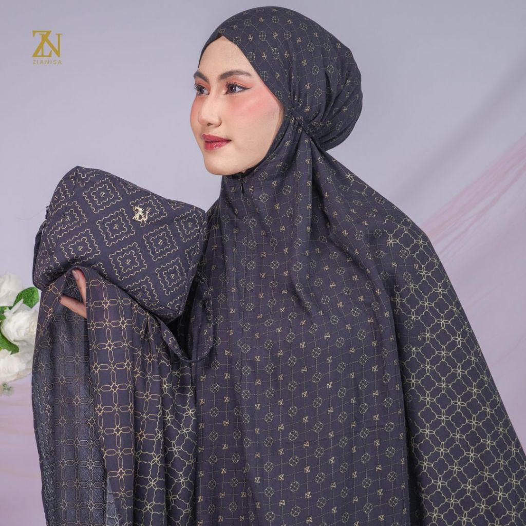 Mukena TAZBIYA x ZIANISA 2in1 HILMA FIRANIA INSANIYA Bahan Rayon Premium Mukenah Jumbo Dewasa