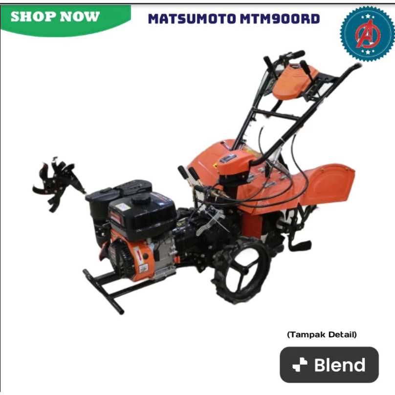 Mesin Traktor/ Cultivator/ Bajak Sawah Matsumoto MTM900RD