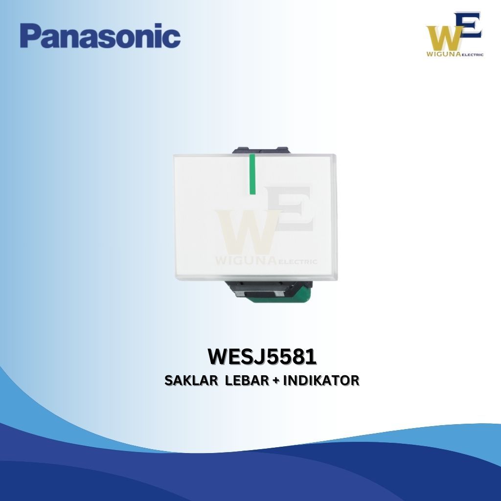 Panasonic WESJ5581 / Saklar dengan Lampu Indikator / Saklar Tunggal Lebar