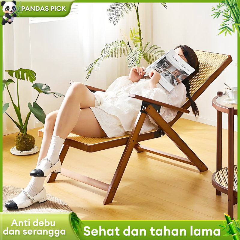 Kursi Santai Rotan Coklat Kursi Santai Rotan Lipat Kursi Santai Luar Ruangan Kursi Pantai